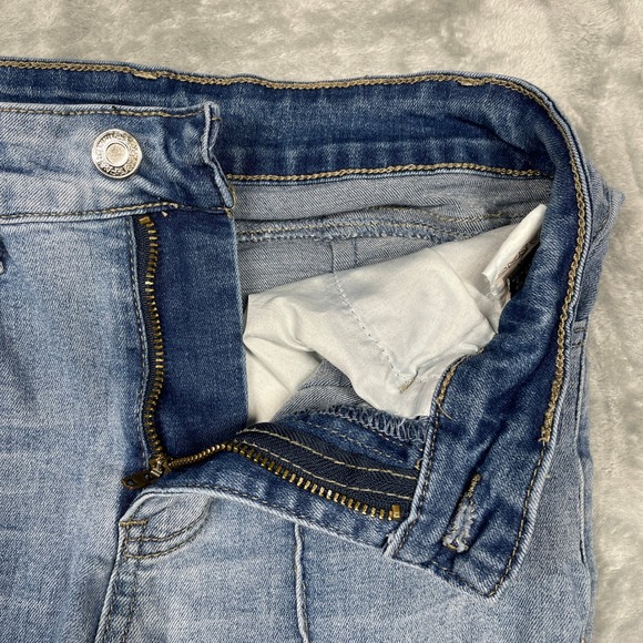 SHEIN Flare Jeans Womens Size 2 XS Light Blue High Rise Front Seam Stretch Denim - Picture 8 of 13